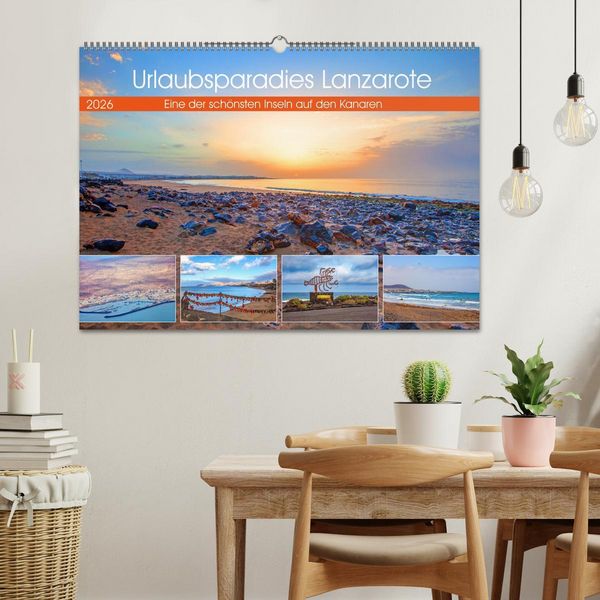 Produktbild: Urlaubsparadies Lanzarote (Wandkalender 2026 DIN A2 quer), CALVENDO Monatskalender