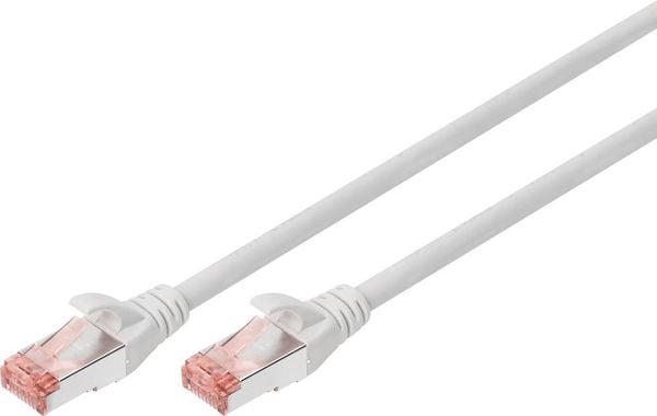 Digitus DK-1644-070 RJ45 Netzwerkkabel, Patchkabel CAT 6 S/FTP 7.00 m Grau Halogenfrei, verdrillte Paare, mit Rastnasens