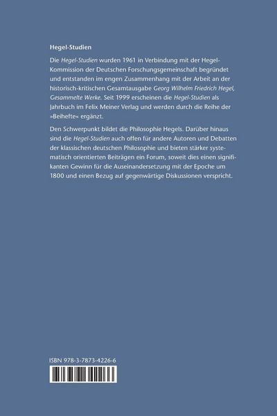 Produktbild: Hegel-Studien Band 33