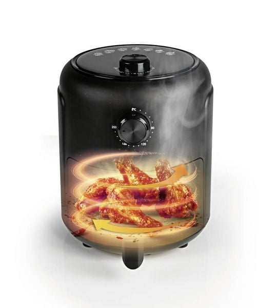 Produktbild: GourmetMaxx Hei&szlig;luft-Fritteuse Mechanisch 2,3l Hei&szlig;luft-Fritteuse 1000W Schwarz