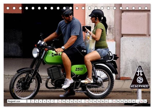 Produktbild: Mythos MZ - Ein DDR-Motorrad auf Kuba (Tischkalender 2026 DIN A5 quer), CALVENDO Monatskalender
