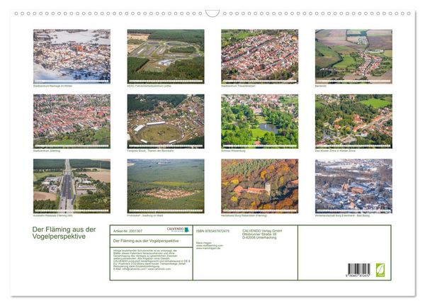 Produktbild: Der Fl&auml;ming aus der Vogelperspektive (Wandkalender 2026 DIN A2 quer), CALVENDO Monatskalender