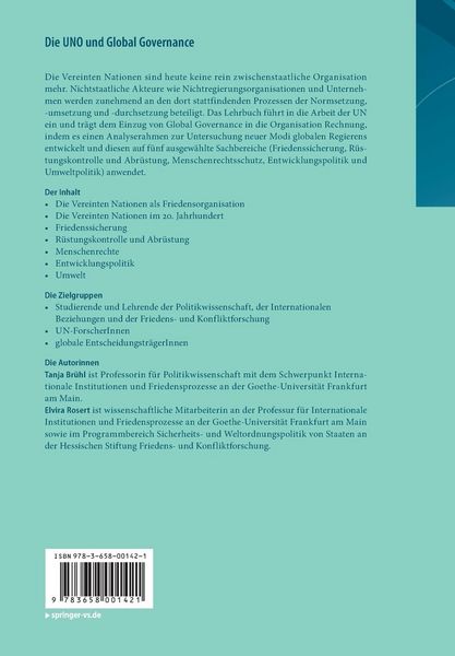 Produktbild: Die UNO und Global Governance