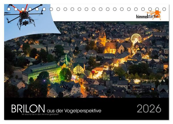 Produktbild: Brilon aus der Vogelperspektive (Tischkalender 2026 DIN A5 quer), CALVENDO Monatskalender