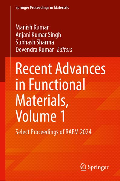 Produktbild: Recent Advances in Functional Materials, Volume 1