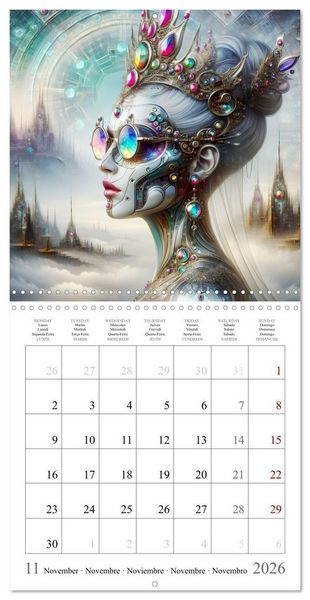Produktbild: Cyborg Beauties (Wall Calendar 2026 12 &times; 12 Inch) CALVENDO 12 Month Wall Calendar
