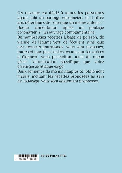 Produktbild: Mes recettes faciles apr&egrave;s un pontage coronarien.