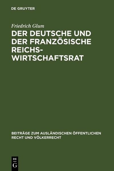 Produktbild: Der deutsche und der franz&ouml;sische Reichswirtschaftsrat