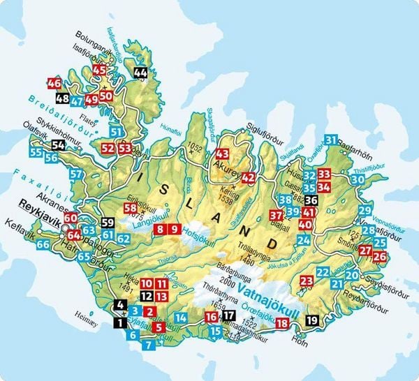 Produktbild: ROTHER Wanderf&uuml;hrer Island. 66 Touren auf der Insel aus Feuer und Eis &ndash; zu Wasserf&auml;llen, Gletschern und Vulkanen