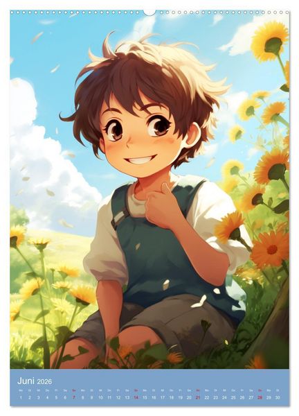 Produktbild: Manga-Boys. Die Abenteuer liebenswerter Jungs (hochwertiger Premium Wandkalender 2026 DIN A2 hoch), Kunstdruck in Hochglanz