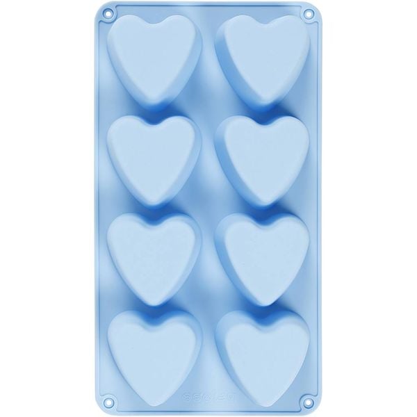 Produktbild: Creativ Company Silikonform, Herzen, H 3,5 cm, L 35 cm, B 21 cm, Lochgr&ouml;&szlig;e 70x60 mm, 100 ml, 1 Stk