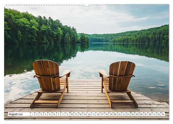 Produktbild: Momente der Stille (hochwertiger Premium Wandkalender 2026 DIN A2 quer), Kunstdruck in Hochglanz