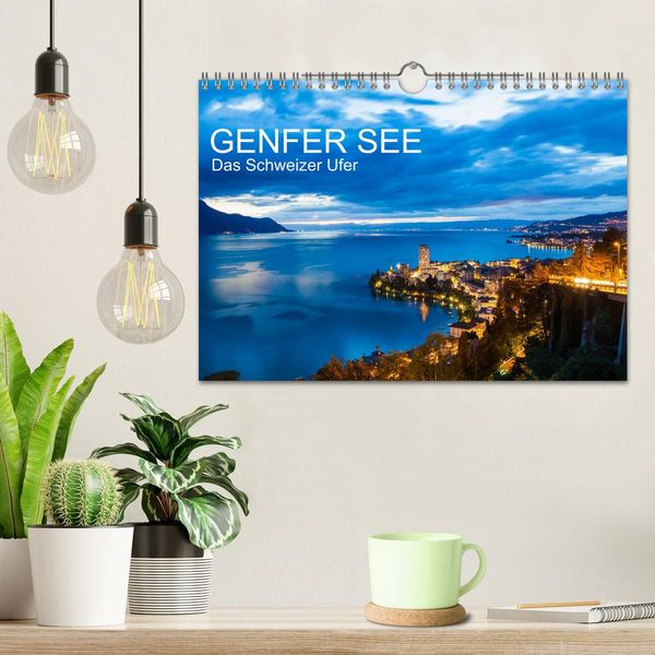 Produktbild: GENFER SEE Das Schweizer Ufer (Wandkalender 2026 DIN A4 quer), CALVENDO Monatskalender