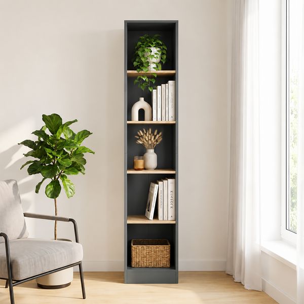 Produktbild: B&uuml;cherregal Dilos 183 x 38 cm f&uuml;r Aktenordner