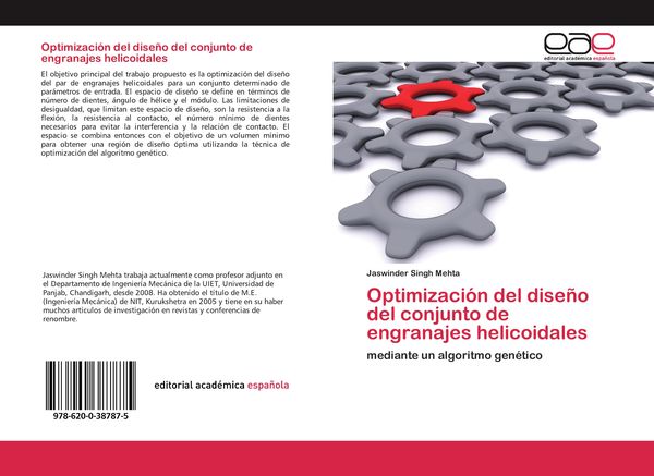 Produktbild: Optimizaci&oacute;n del dise&ntilde;o del conjunto de engranajes helicoidales