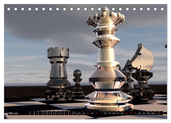 Produktbild: SCHACH - Spiel der K&ouml;nige (Tischkalender 2026 DIN A5 quer), CALVENDO Monatskalender