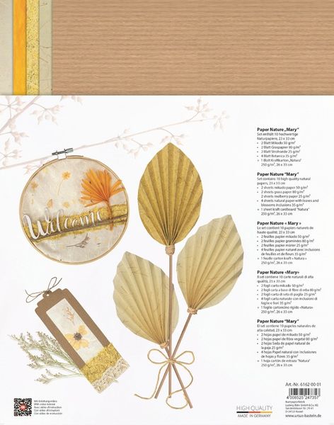 Produktbild: URSUS Spezialpapiere Paper Nature Mary, 23 x 33 cm