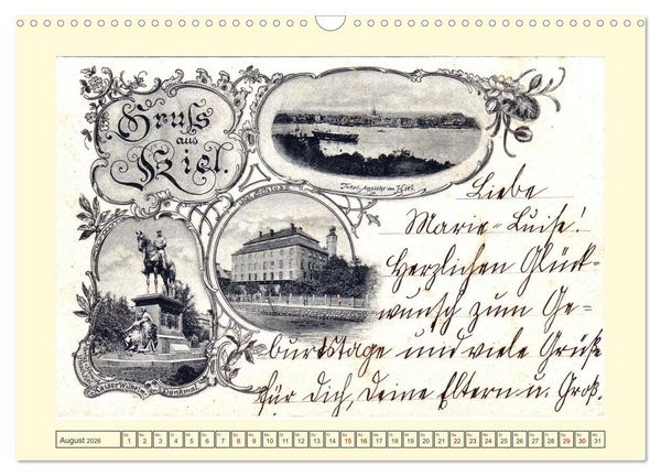 Produktbild: Gru&szlig; aus Kiel (Wandkalender 2026 DIN A3 quer), CALVENDO Monatskalender