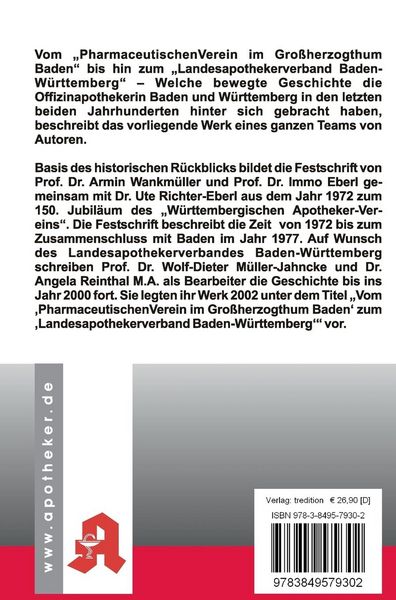 Produktbild: Die Geschichte des Landesapothekerverbands Baden-W&uuml;rttemberg
