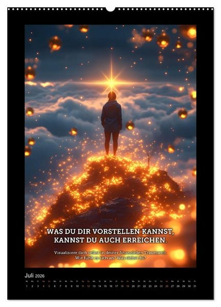 Produktbild: Vom Tr&auml;umen zum Tun! - Erschaffe dir in 12 Monaten dein Million&auml;rs-Mindset. (hochwertiger Premium Wandkalender 2026 DIN A2 hoch), Kunstdruck in Hochglanz