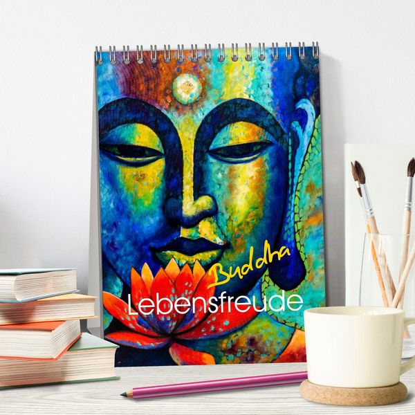 Produktbild: Lebensfreude Buddha (Tischkalender 2026 DIN A5 hoch), CALVENDO Monatskalender