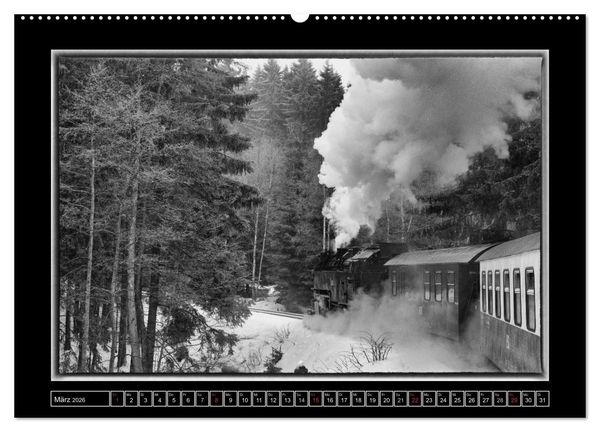 Produktbild: Unter Dampf - Eisenbahnromantik im Harz (Wandkalender 2026 DIN A2 quer), CALVENDO Monatskalender