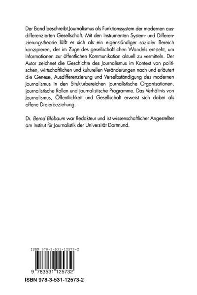 Produktbild: Journalismus als soziales System