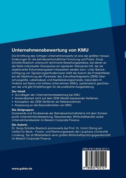Produktbild: Unternehmensbewertung von KMU