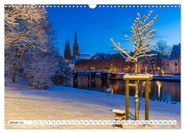 Produktbild: L&uuml;beck &ndash; Poetische Ansichten (Wandkalender 2027 DIN A3 quer), CALVENDO Monatskalender
