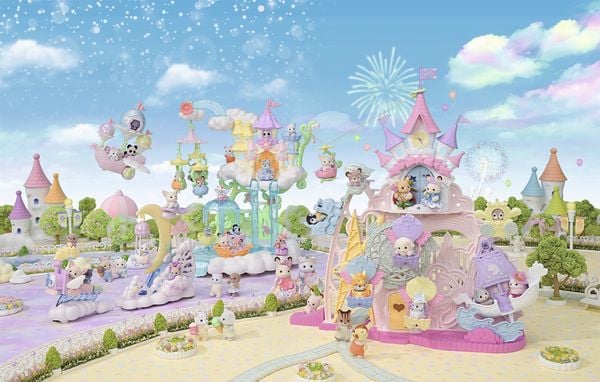Produktbild: Sylvanian Families 5841 - Baby Dream Amusement Park, Freizeitpark Gl&uuml;ckstraum, Gro&szlig;es Spielset