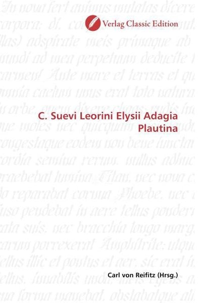 Produktbild: C. Suevi Leorini Elysii Adagia Plautina