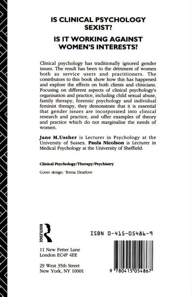 Produktbild: Gender Issues in Clinical Psychology