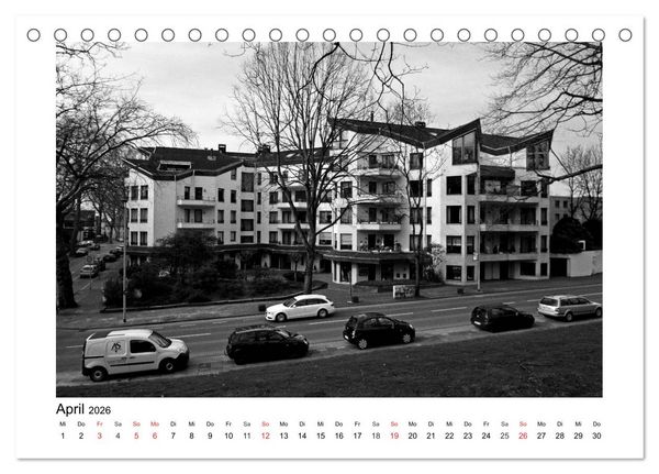Produktbild: Bochum Black and White (Tischkalender 2026 DIN A5 quer), CALVENDO Monatskalender