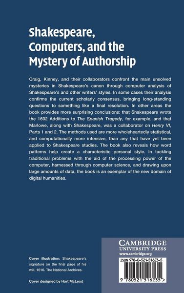 Produktbild: Shakespeare, Computers, and the Mystery of Authorship