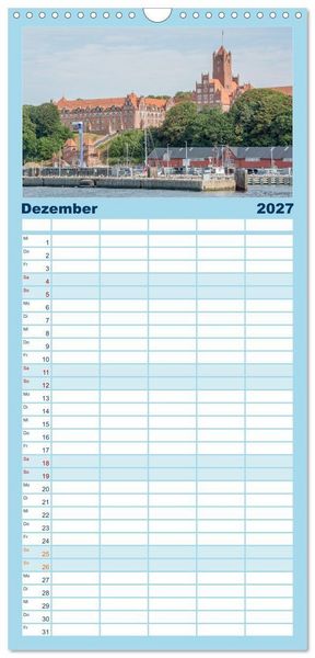Produktbild: Familienplaner 2027 - Flensburg maritim mit 5 Spalten (Wandkalender, 21 x 45 cm) CALVENDO