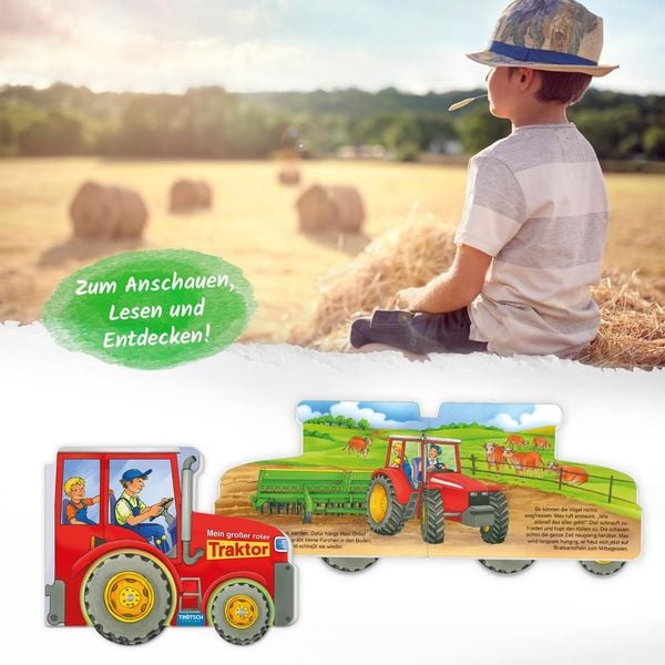 Produktbild: Tr&ouml;tsch Pappenbuch R&auml;derbuch Mein gro&szlig;er roter Traktor