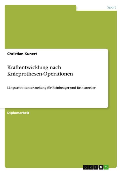 Produktbild: Kraftentwicklung nach Knieprothesen-Operationen