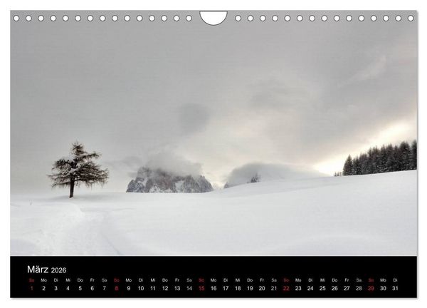 Produktbild: Die Seiser Alm im Winter (Wandkalender 2026 DIN A4 quer), CALVENDO Monatskalender