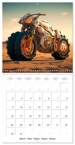 Produktbild: Crazy fantasy Motorbikes (Wall Calendar 2026 12 &times; 12 Inch) CALVENDO 12 Month Wall Calendar