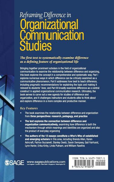 Produktbild: Reframing Difference in Organizational Communication Studies