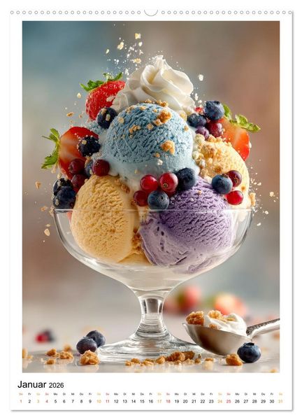Produktbild: Lecker Eis (hochwertiger Premium Wandkalender 2026 DIN A2 hoch), Kunstdruck in Hochglanz