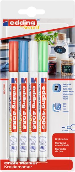 Produktbild: Edding Kreidemarker 4085 basic 4er Set