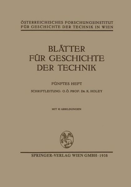 Produktbild: Bl&auml;tter f&uuml;r Geschichte der Technik