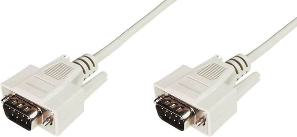 Digitus Seriell Anschlusskabel [1x D-SUB-Stecker 9pol. - 1x D-SUB-Stecker 9pol.] 3.00 m Beige