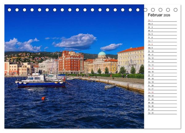 Produktbild: Triest - Habsburger Erbe und italienisches Flair (Tischkalender 2026 DIN A5 quer), CALVENDO Monatskalender