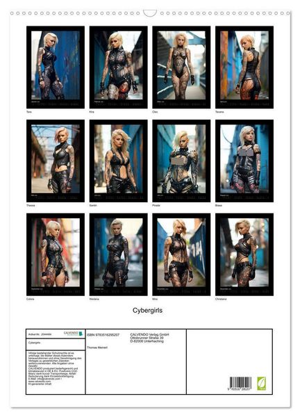 Produktbild: Cybergirls (Wandkalender 2026 DIN A2 hoch), CALVENDO Monatskalender