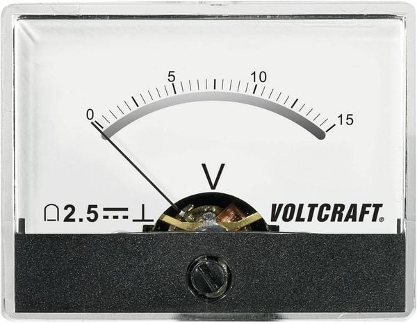 Produktbild: VOLTCRAFT AM-60X46/15V/DC AM-60X46/15V/DC Einbau-Messger&auml;t AM-60X46/15V/DC 15V Drehspule