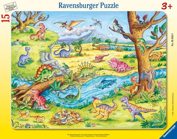 Rahmenpuzzle Ravensburger Die kleinen Dinosaurier 12 Teile