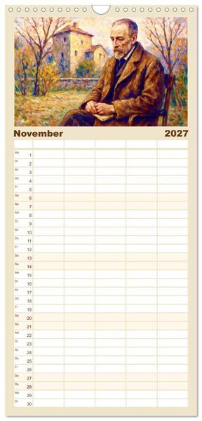 Produktbild: Familienplaner 2027 - Rainer Maria Rilke. Sein Leben, seine Werke mit 5 Spalten (Wandkalender, 21 x 45 cm) CALVENDO