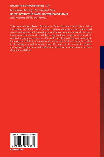Produktbild: Recent Advances in Power Electronics and Drives